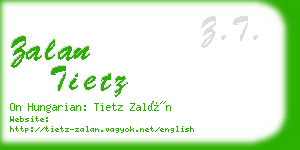 zalan tietz business card